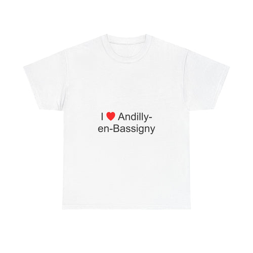 T-shirt I love andilly-en-bassigny