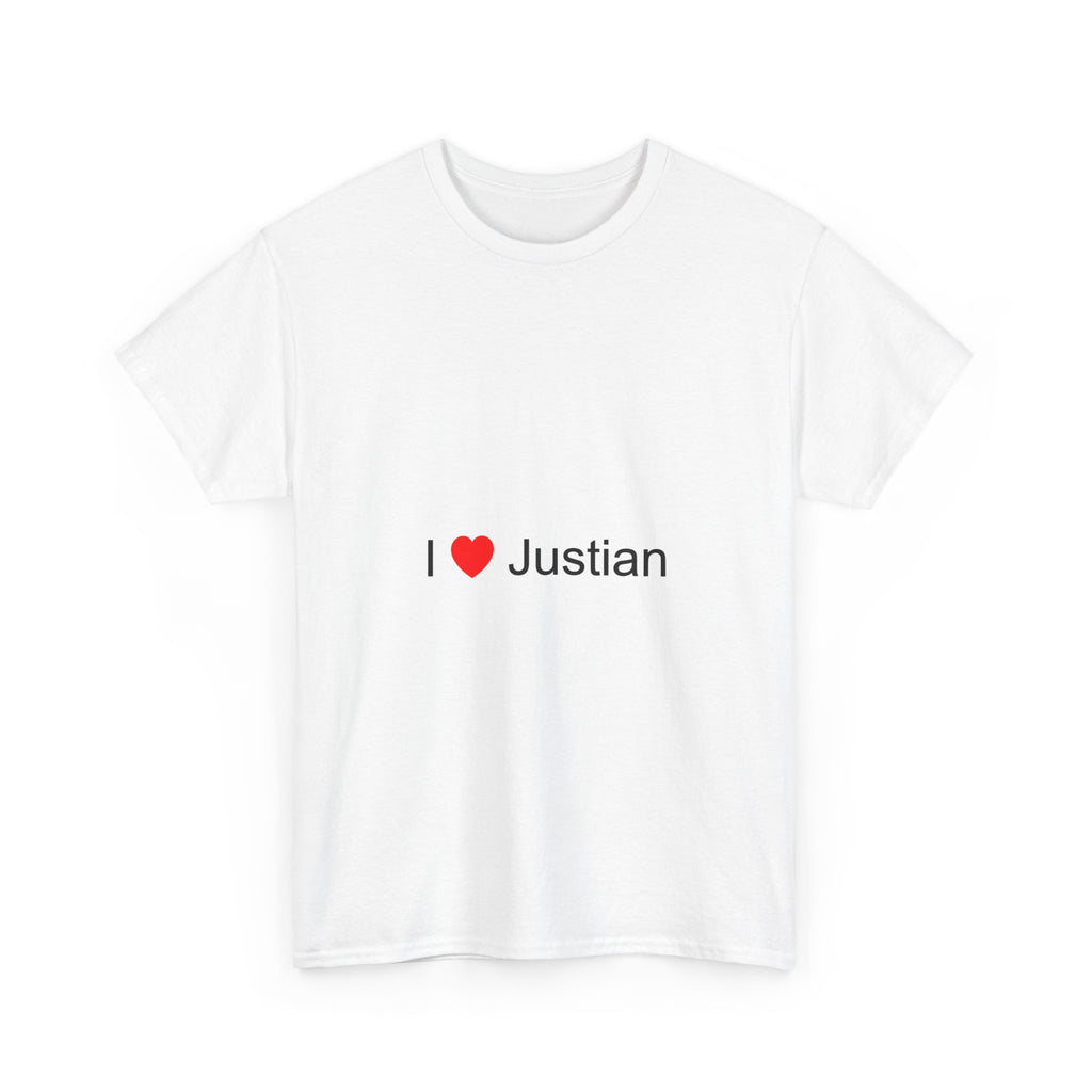 T-shirt I love justian