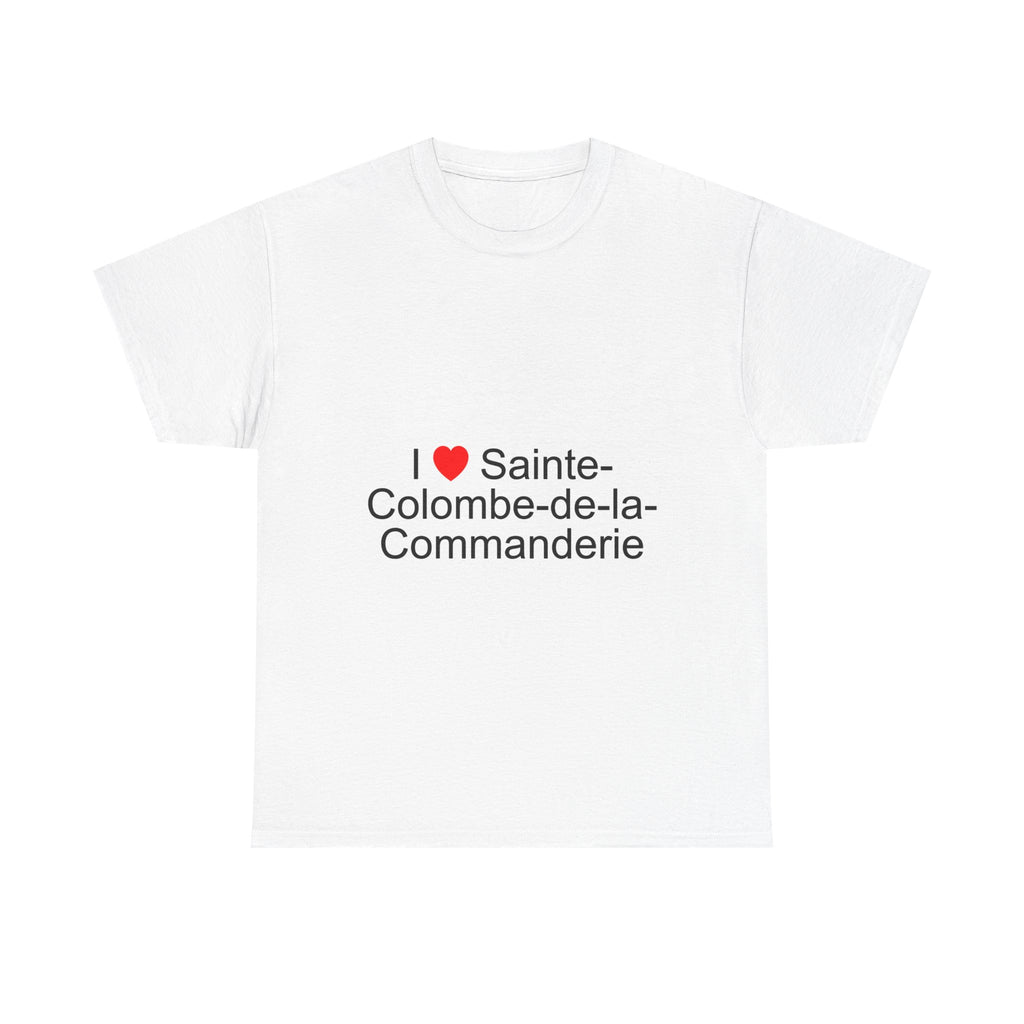 T-shirt I love sainte-colombe-de-la-commanderie