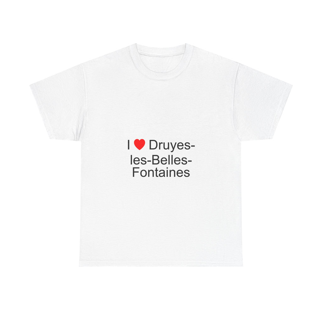 T-shirt I love druyes-les-belles-fontaines