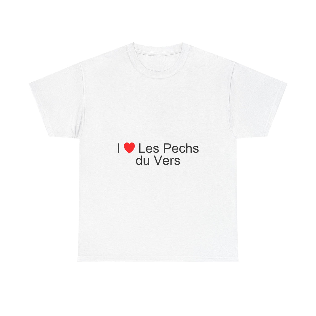 T-shirt I love les pechs du vers
