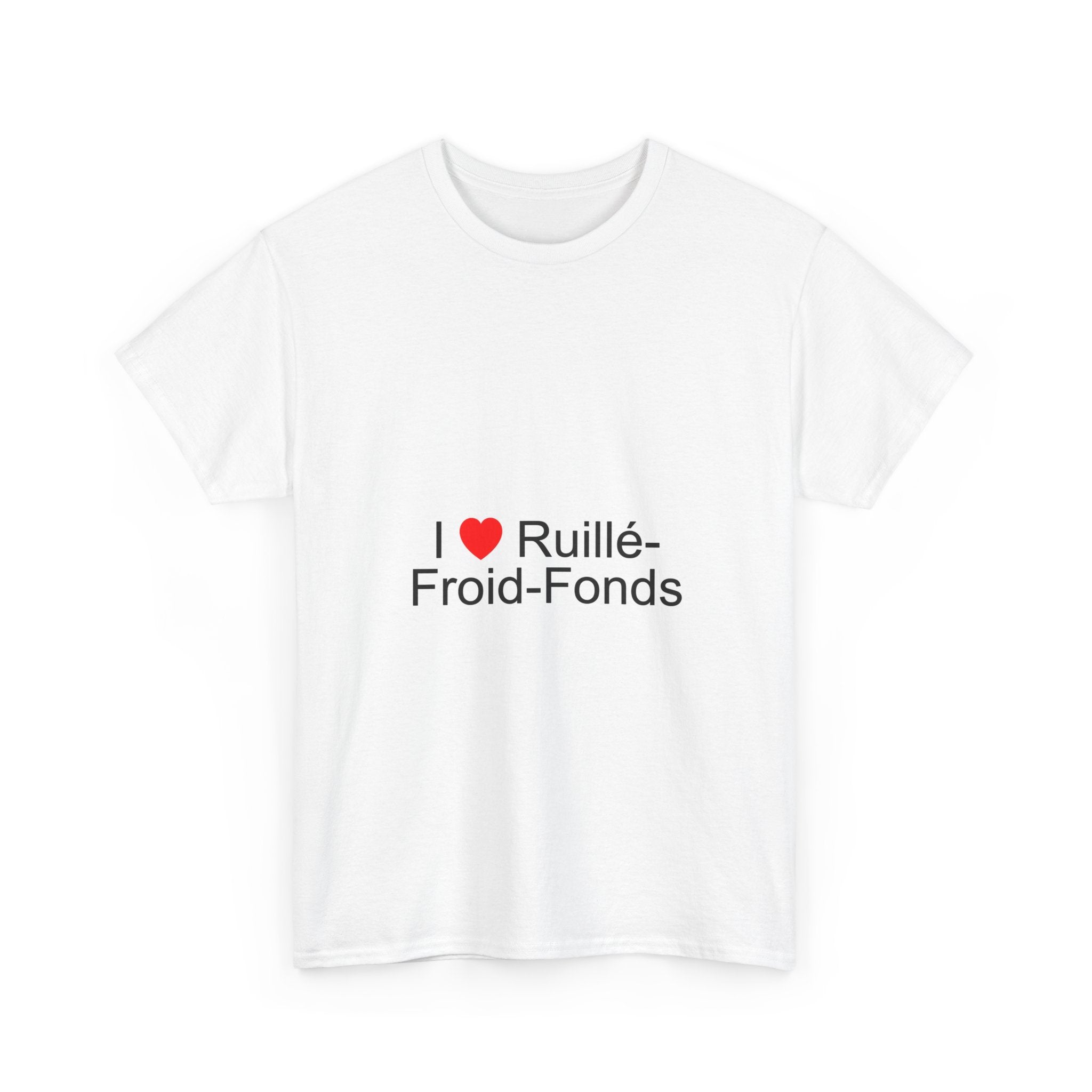 T-shirt I love ruillé-froid-fonds