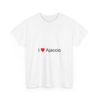 T-shirt I love Ajaccio - vue avant du design
