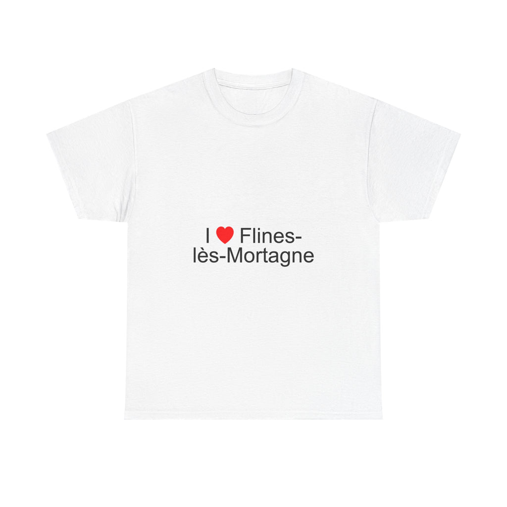 T-shirt I love flines-lès-mortagne