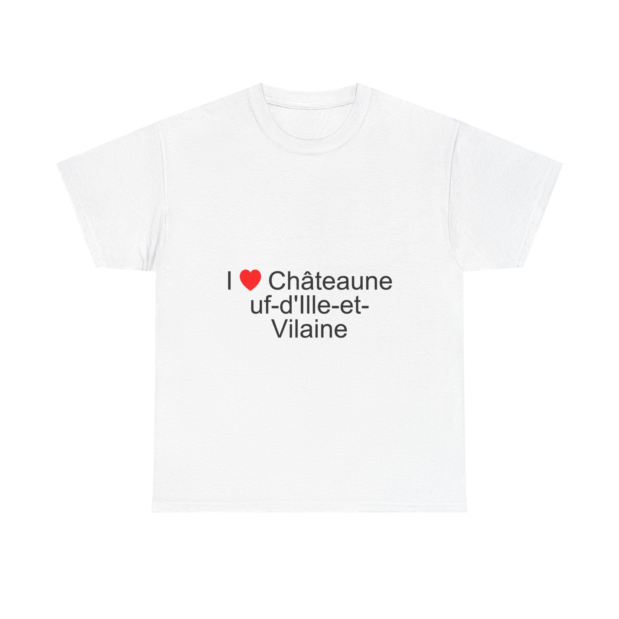 T-shirt I love châteauneuf-d'ille-et-vilaine