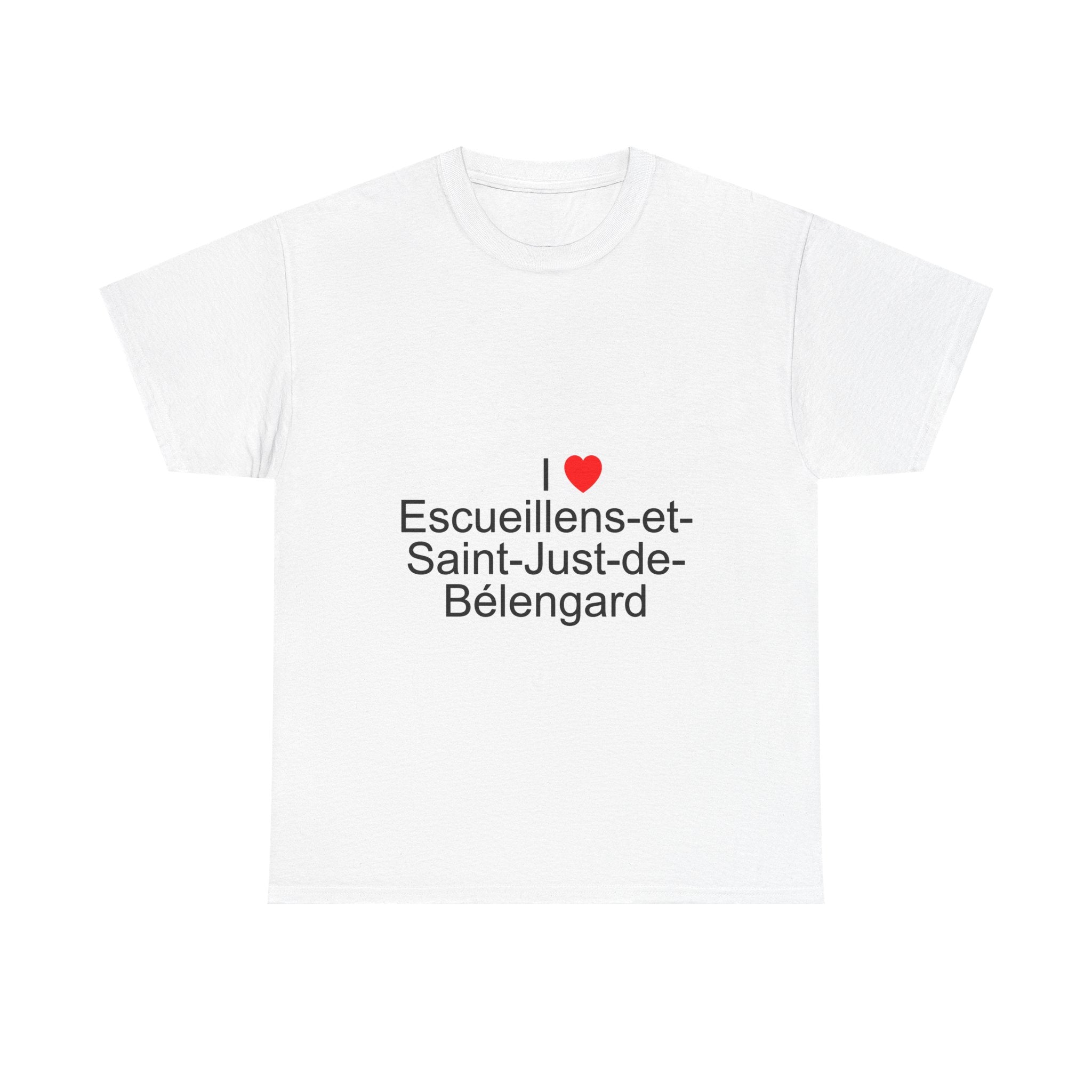 T-shirt I love escueillens-et-saint-just-de-bélengard