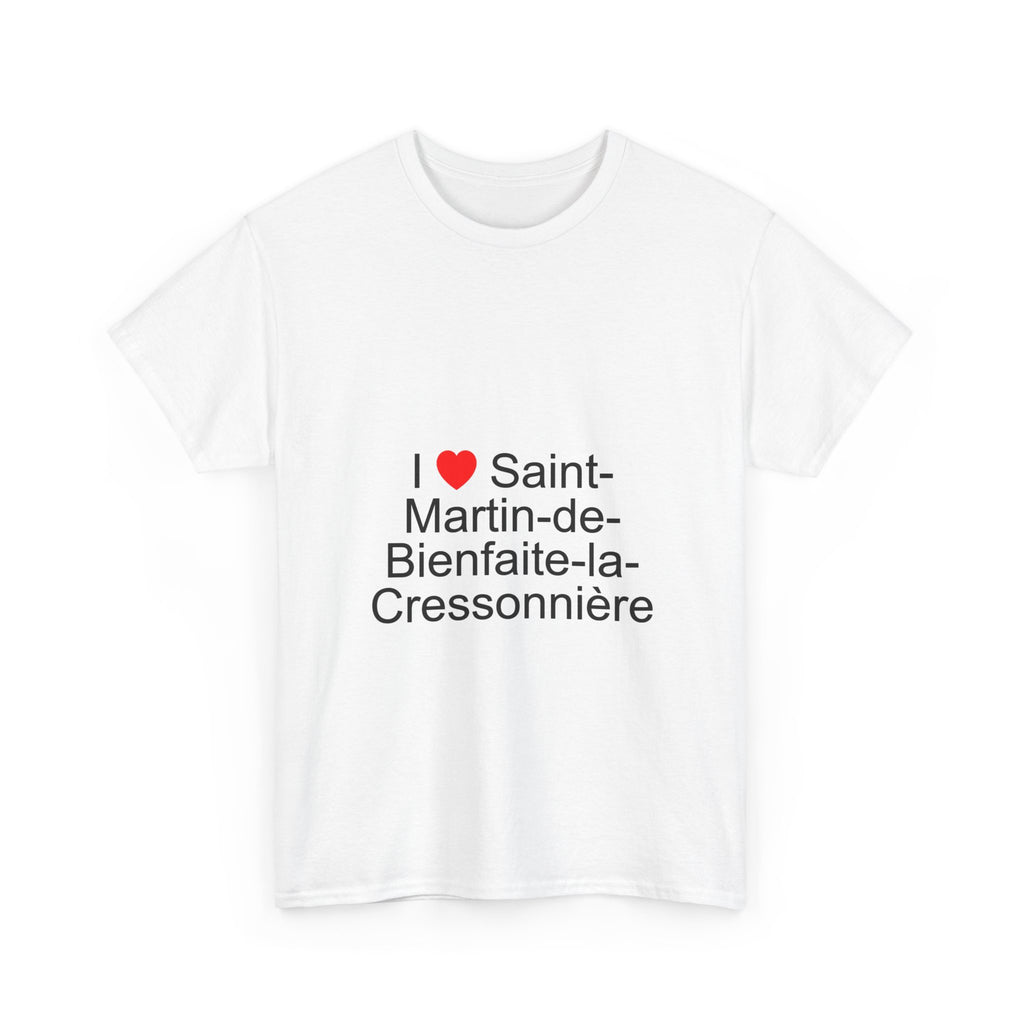 T-shirt I love saint-martin-de-bienfaite-la-cressonnière