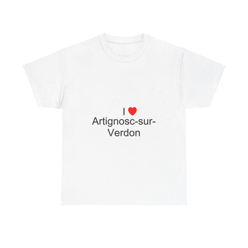 T-shirt I love artignosc-sur-verdon