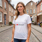 Photo portée du T-shirt I love drocourt en décor Drocourt