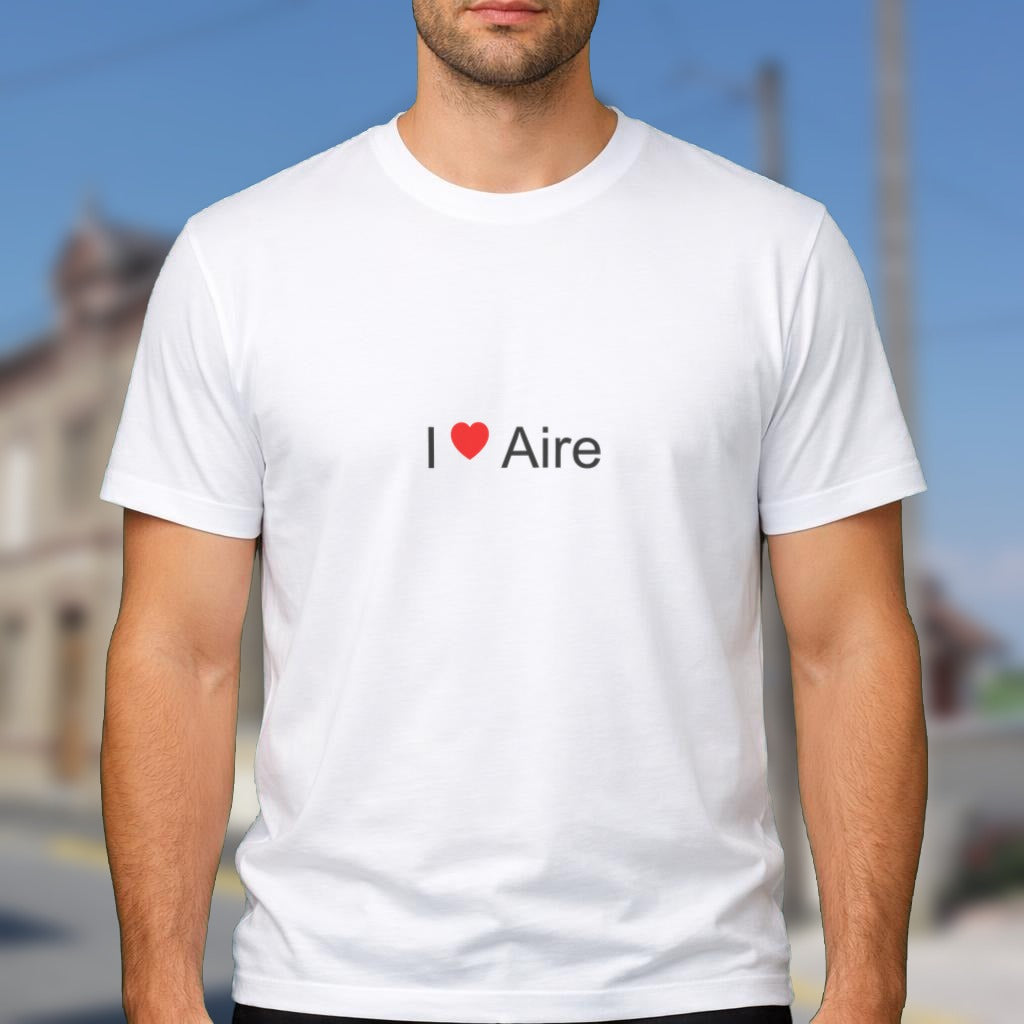 T-shirt I love Aire porté