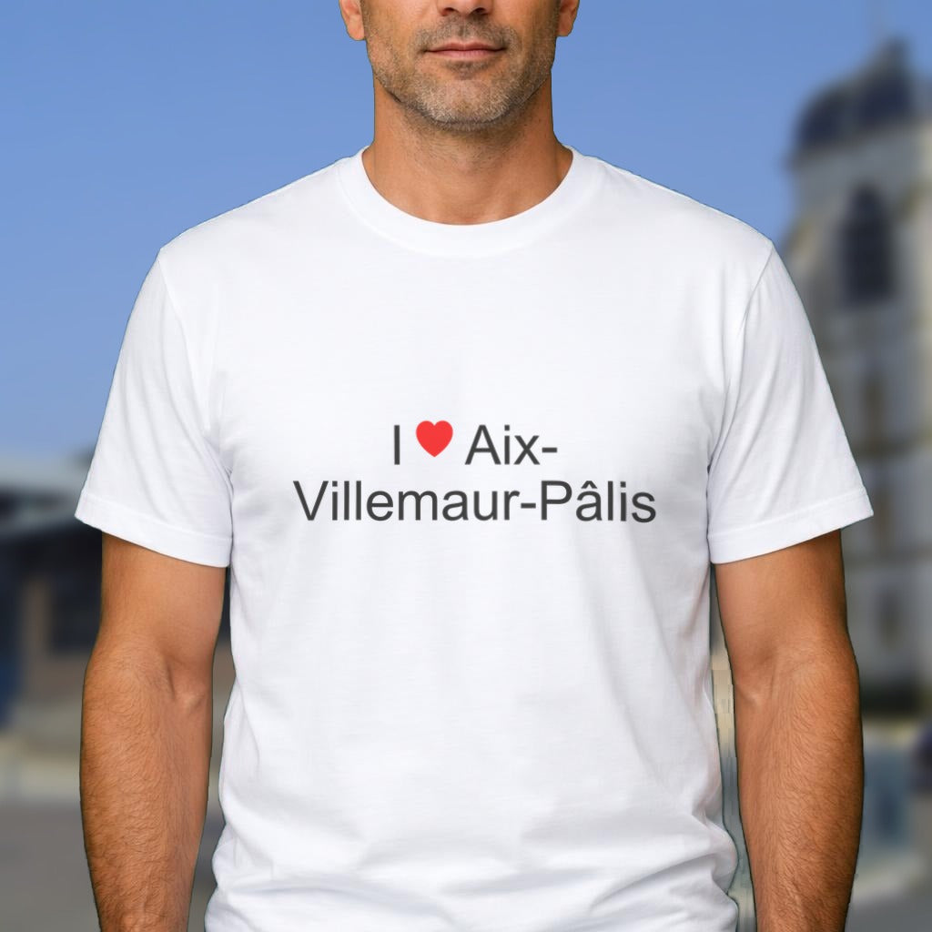 T-shirt I love Aix-Villemaur-Pâlis porté