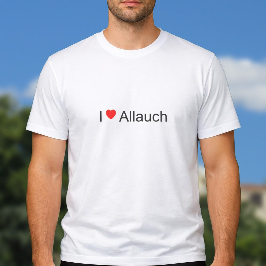 T-shirt I love Allauch porté