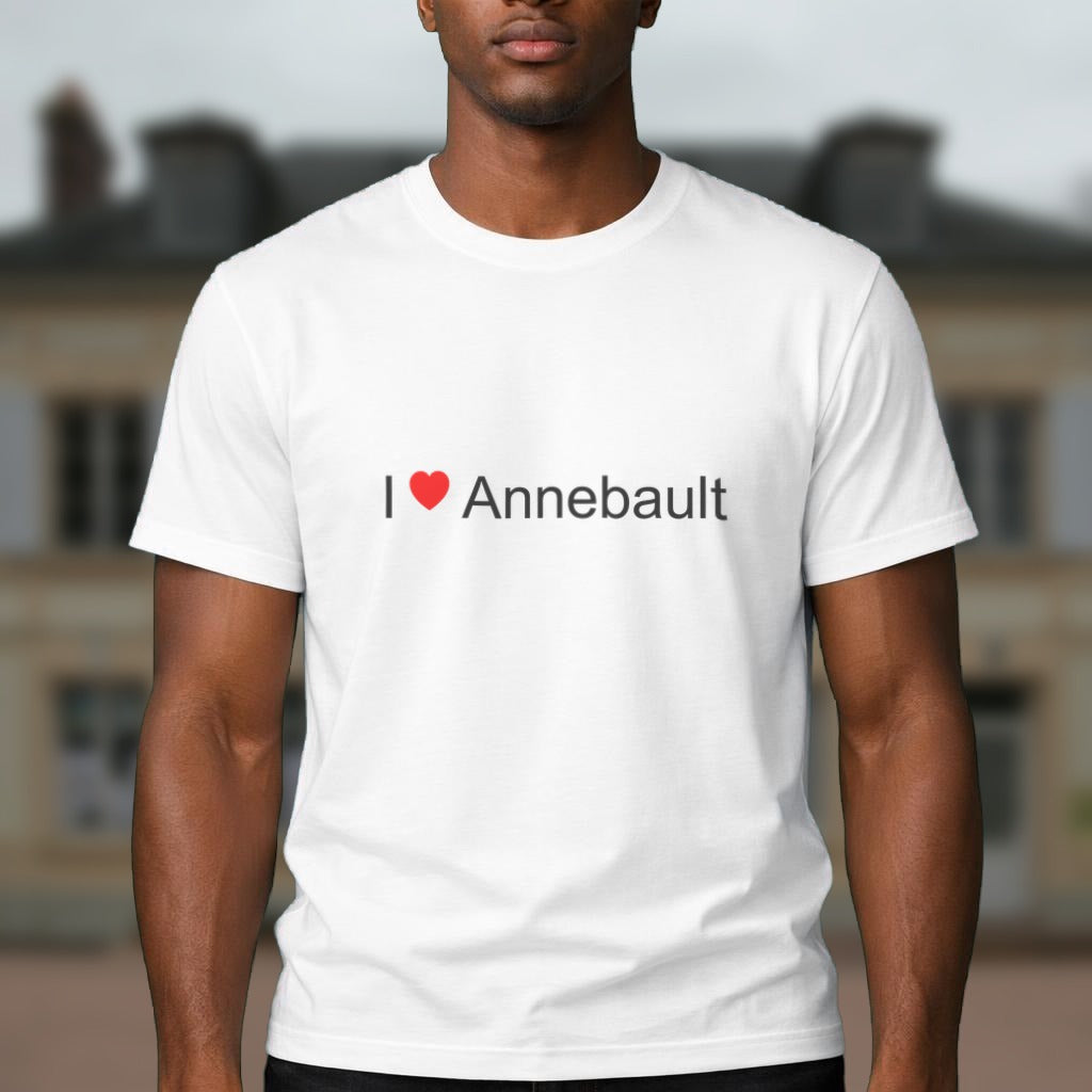 T-shirt I love Annebault porté