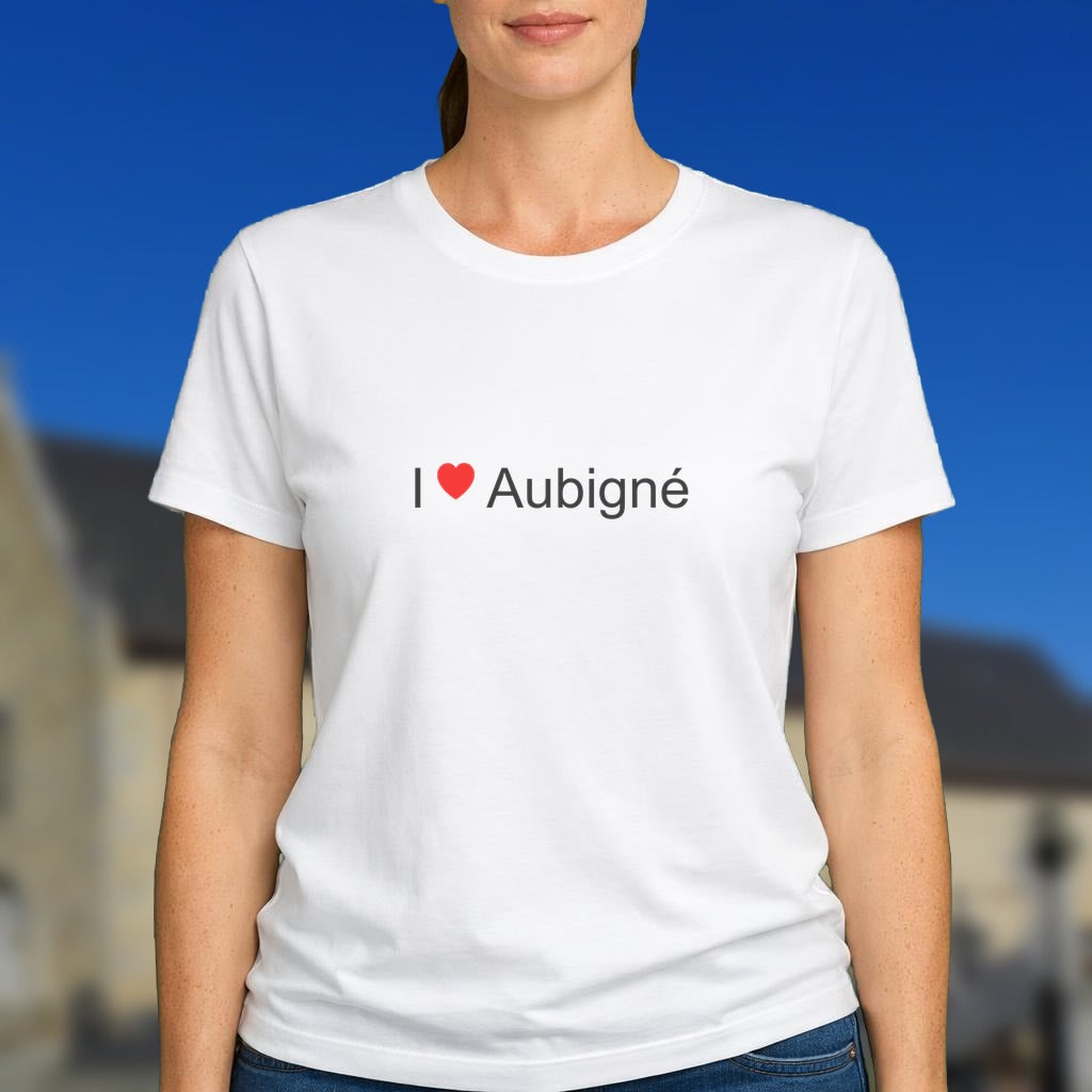 T-shirt I love Aubigné