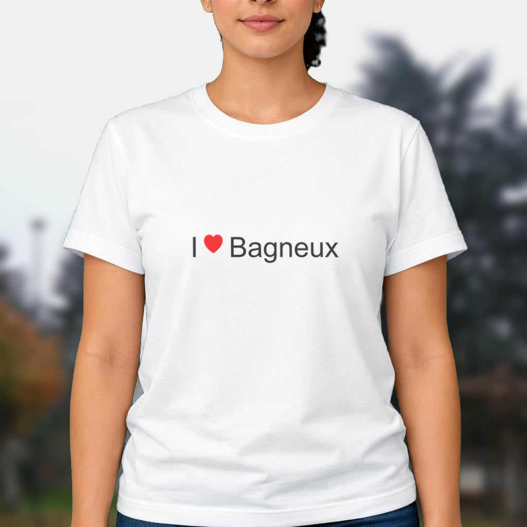 T-shirt I love Bagneux (36) porté