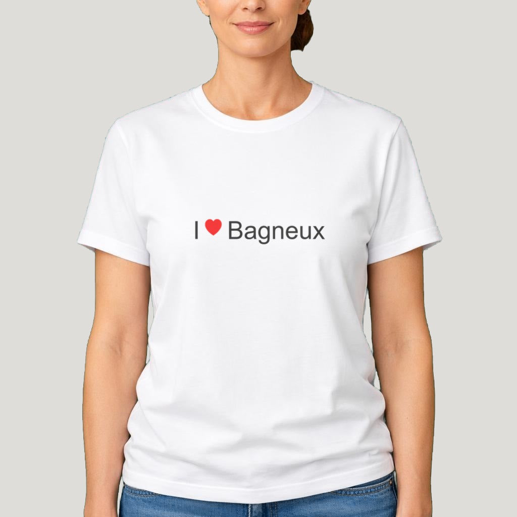 T-shirt I love Bagneux porté