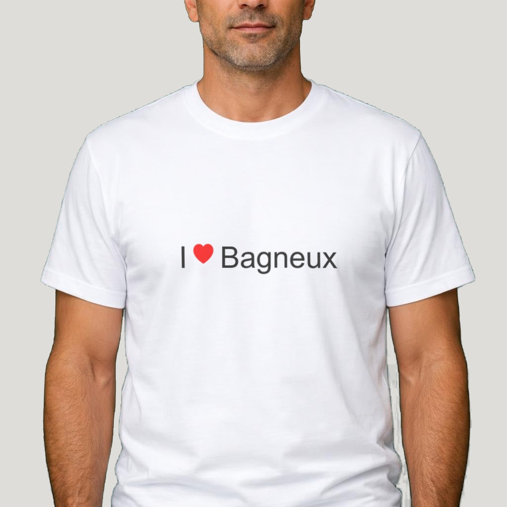 T-shirt I love Bagneux porté