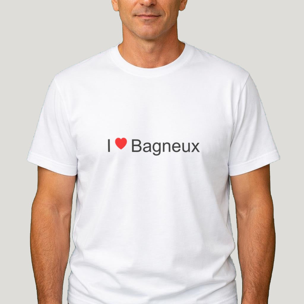 T-shirt I love Bagneux porté