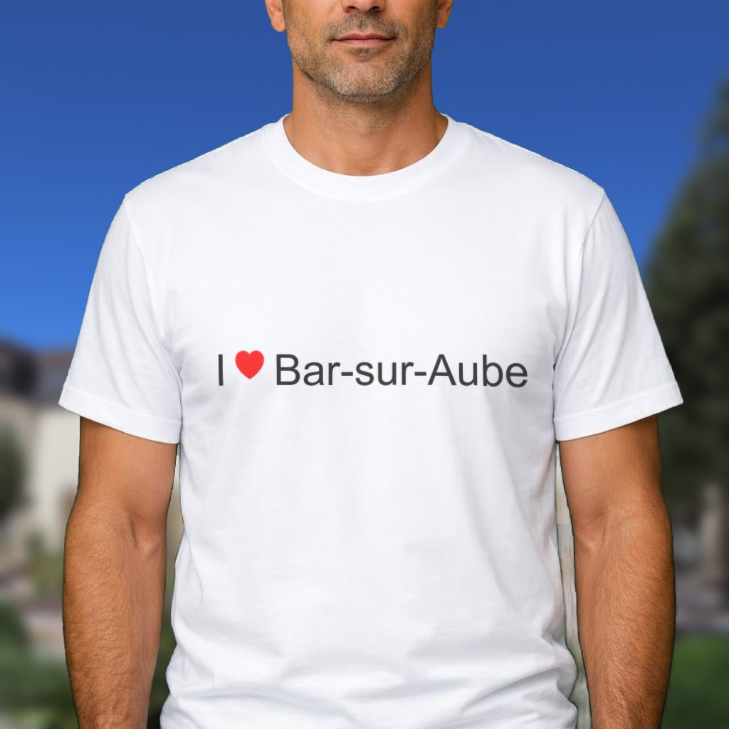 T-shirt I love Bar-sur-Aube porté