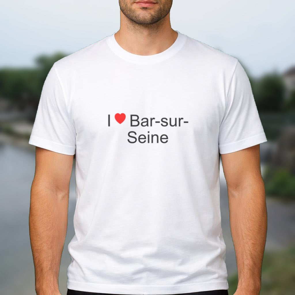 T-shirt I love Bar-sur-Seine porté
