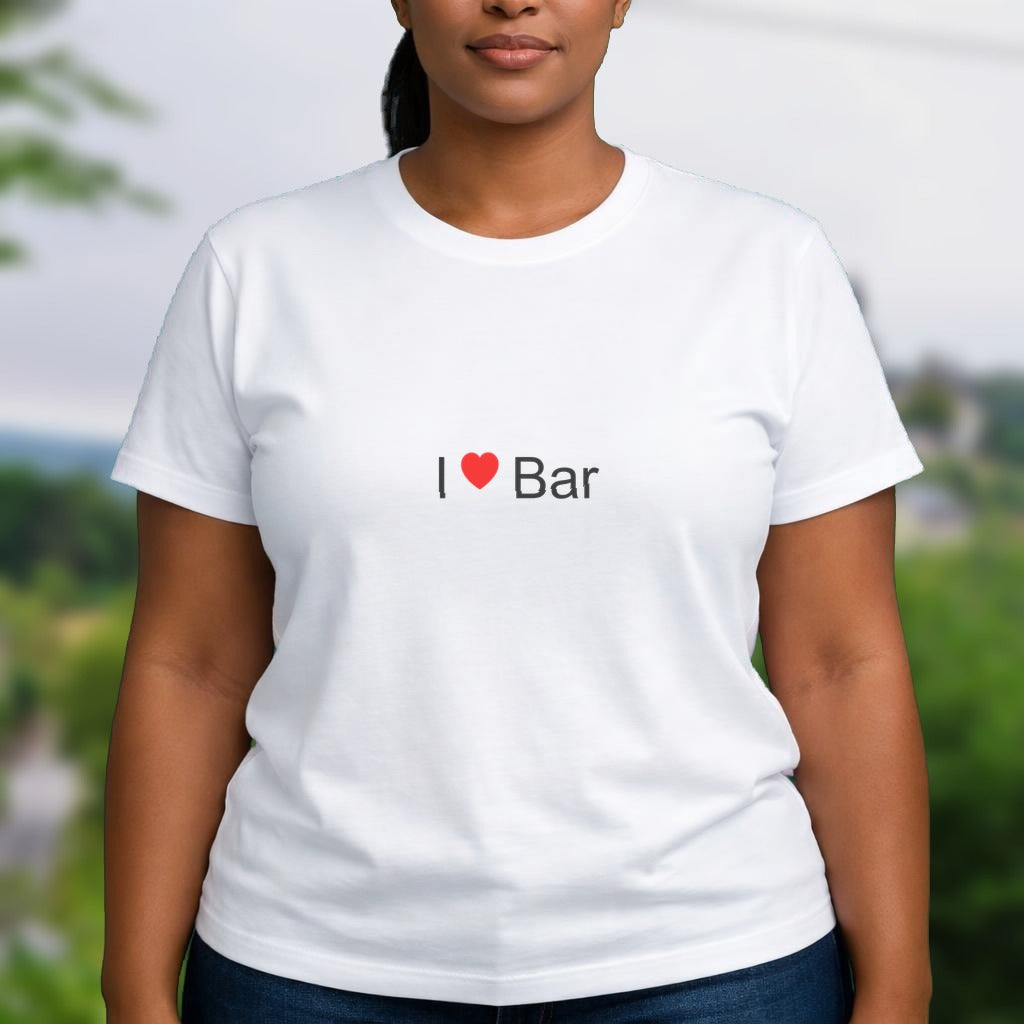T-shirt I love Bar