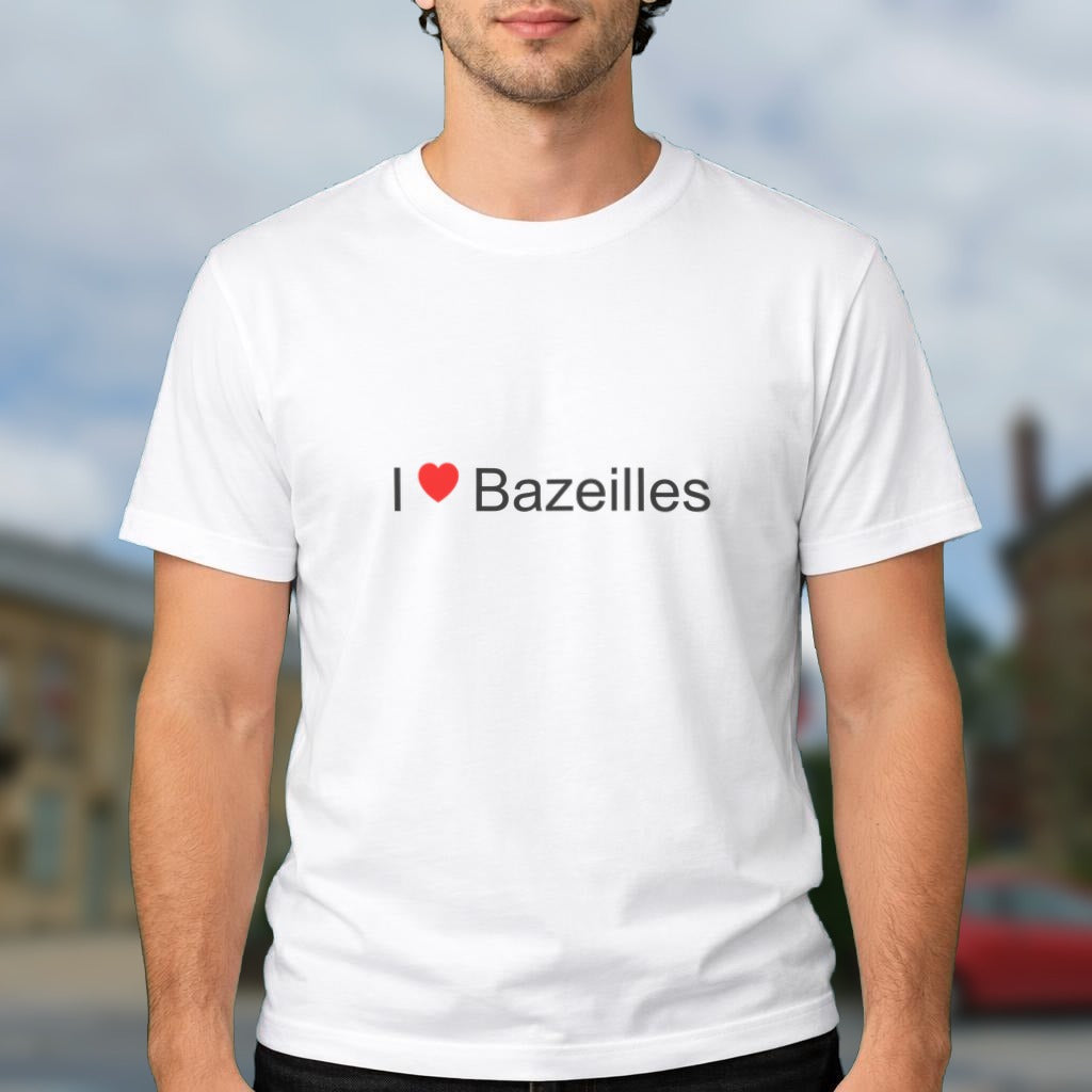 T-shirt I love Bazeilles porté