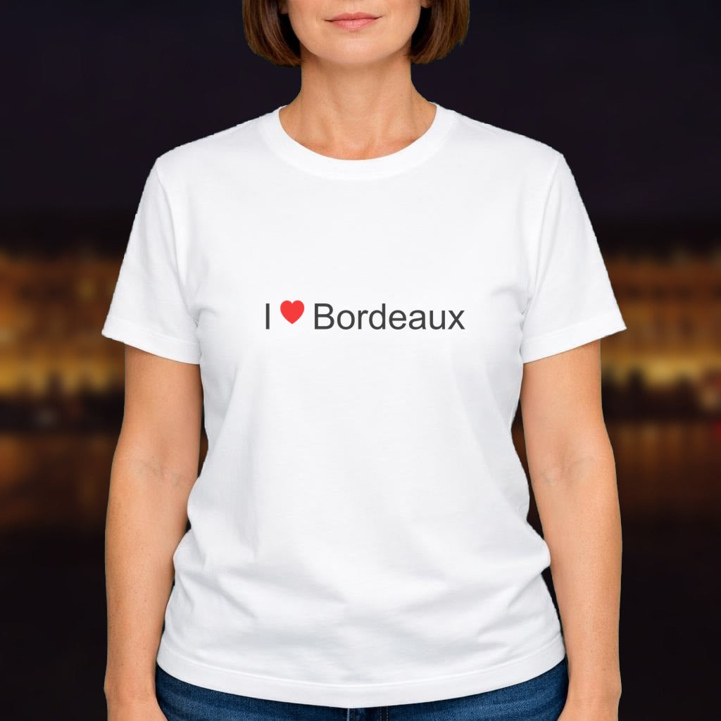 T-shirt I love bordeaux - cadeau local Gironde Citeeshirt (1)