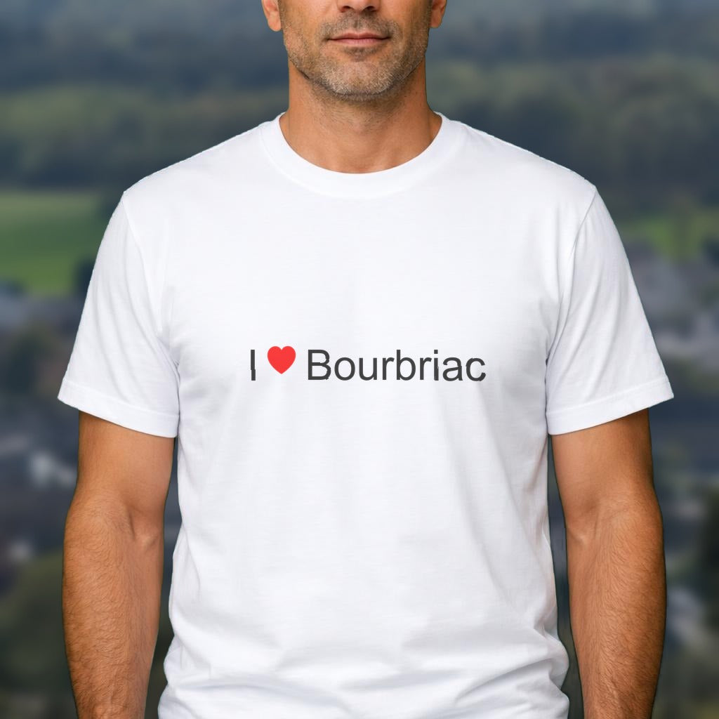 T-shirt I love Bourbriac