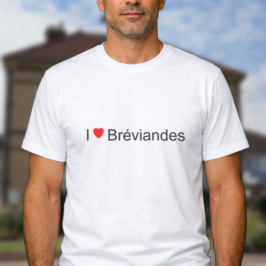 T-shirt I love Bréviandes porté