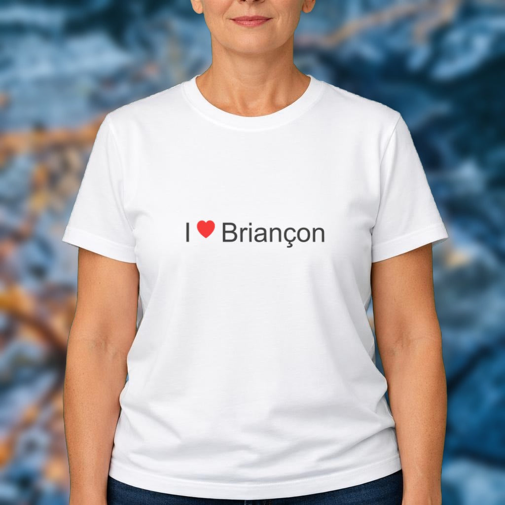 T-shirt I love Briançon porté