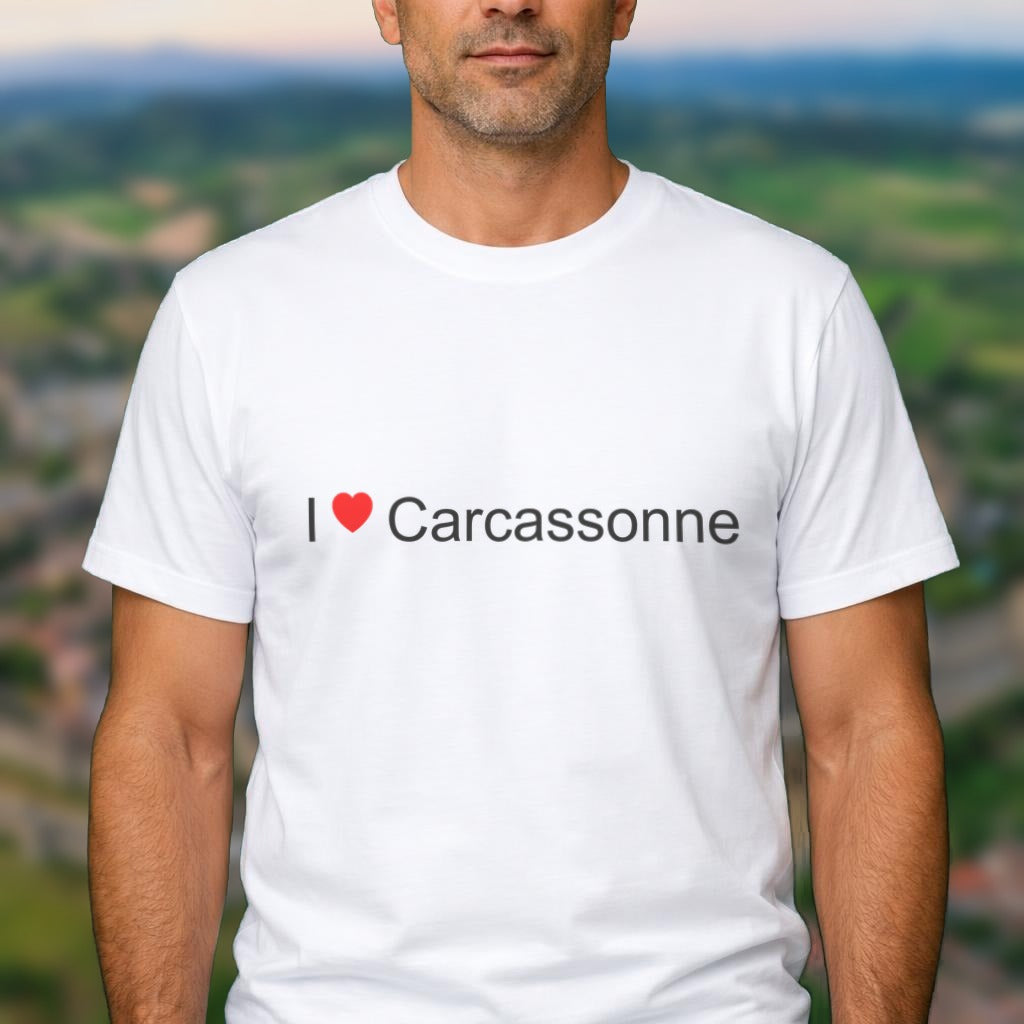T-shirt I love Carcassonne porté