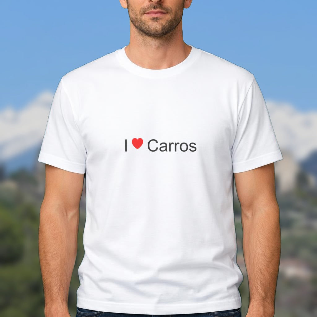 T-shirt I love Carros porté
