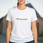 T-shirt I love Caumont porté