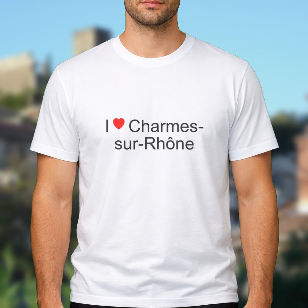 T-shirt I love Charmes-sur-Rhône porté
