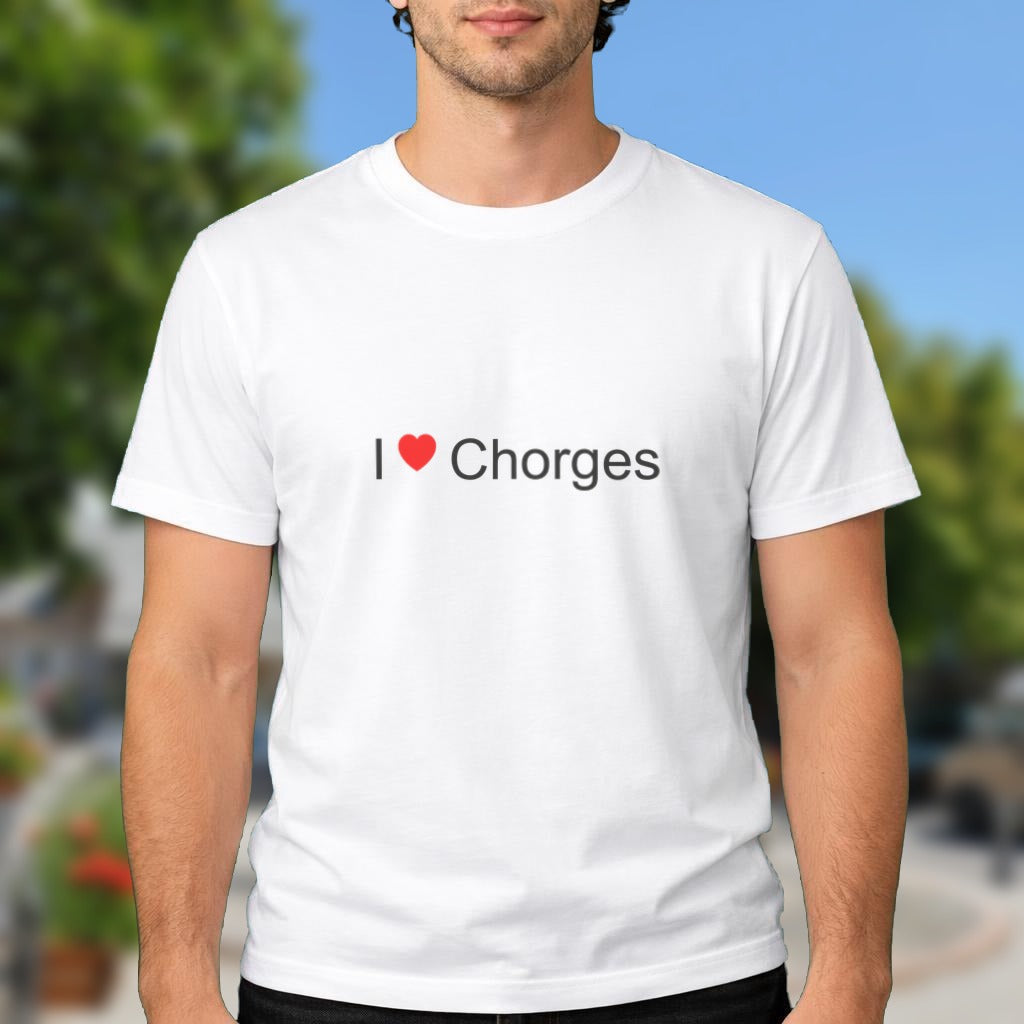 T-shirt I love Chorges porté