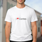 T-shirt I love Contes (06) porté