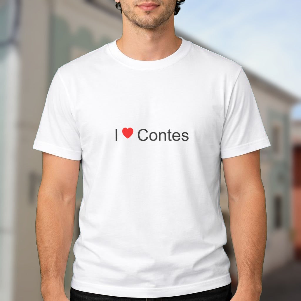 T-shirt I love Contes (06) porté