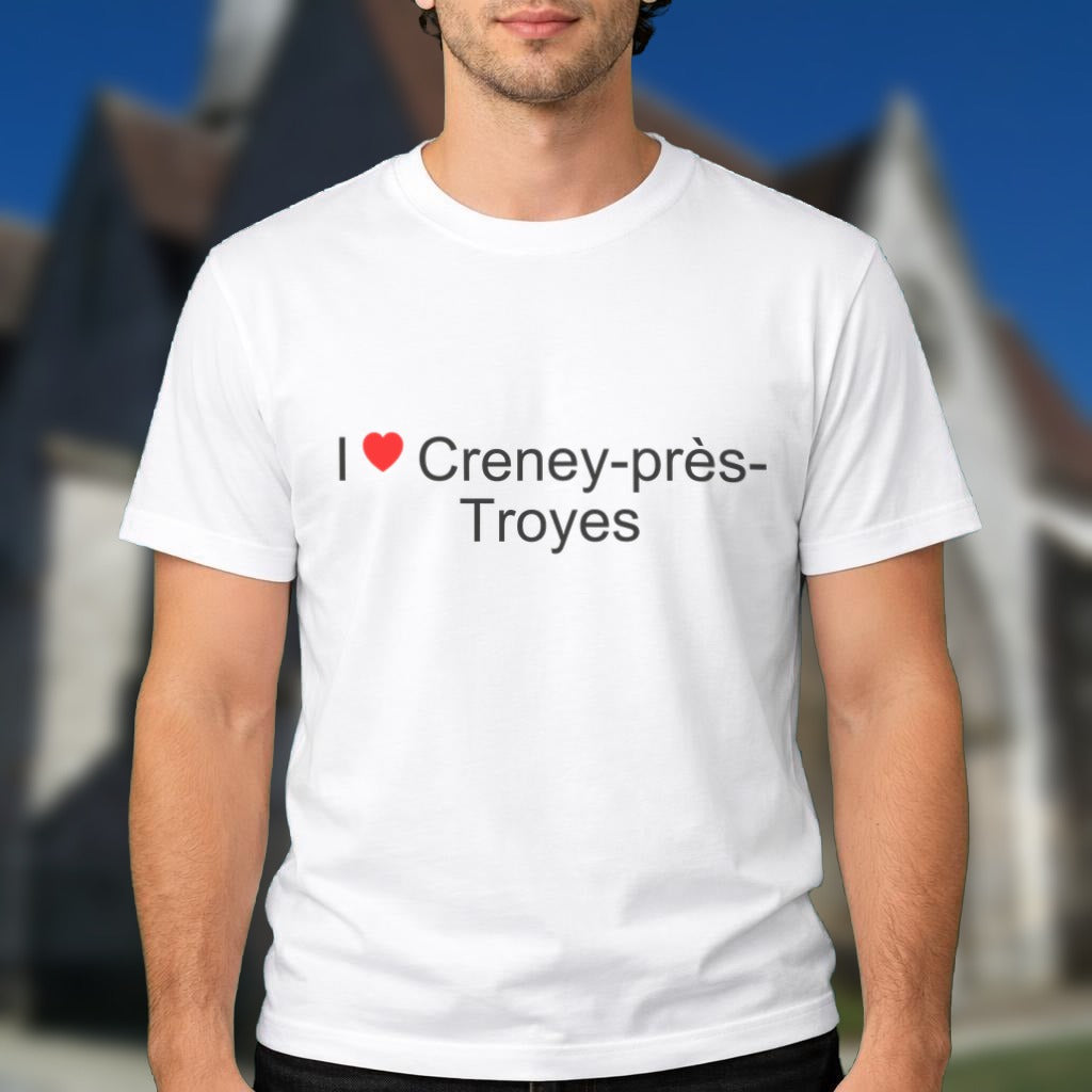T-shirt I love Creney-près-Troyes porté