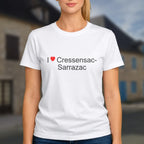 T-shirt I love Cressensac-Sarrazac