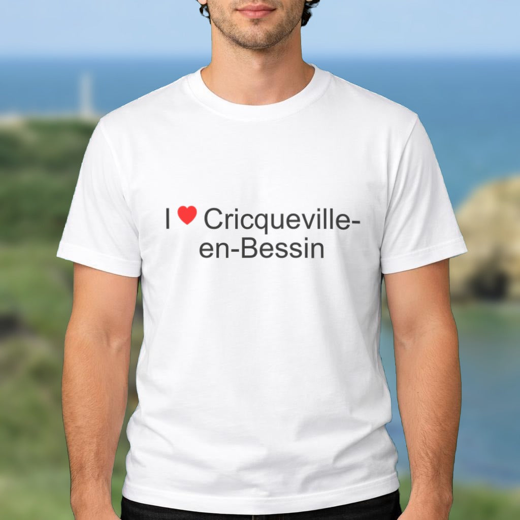 T-shirt I love Cricqueville-en-Bessin porté