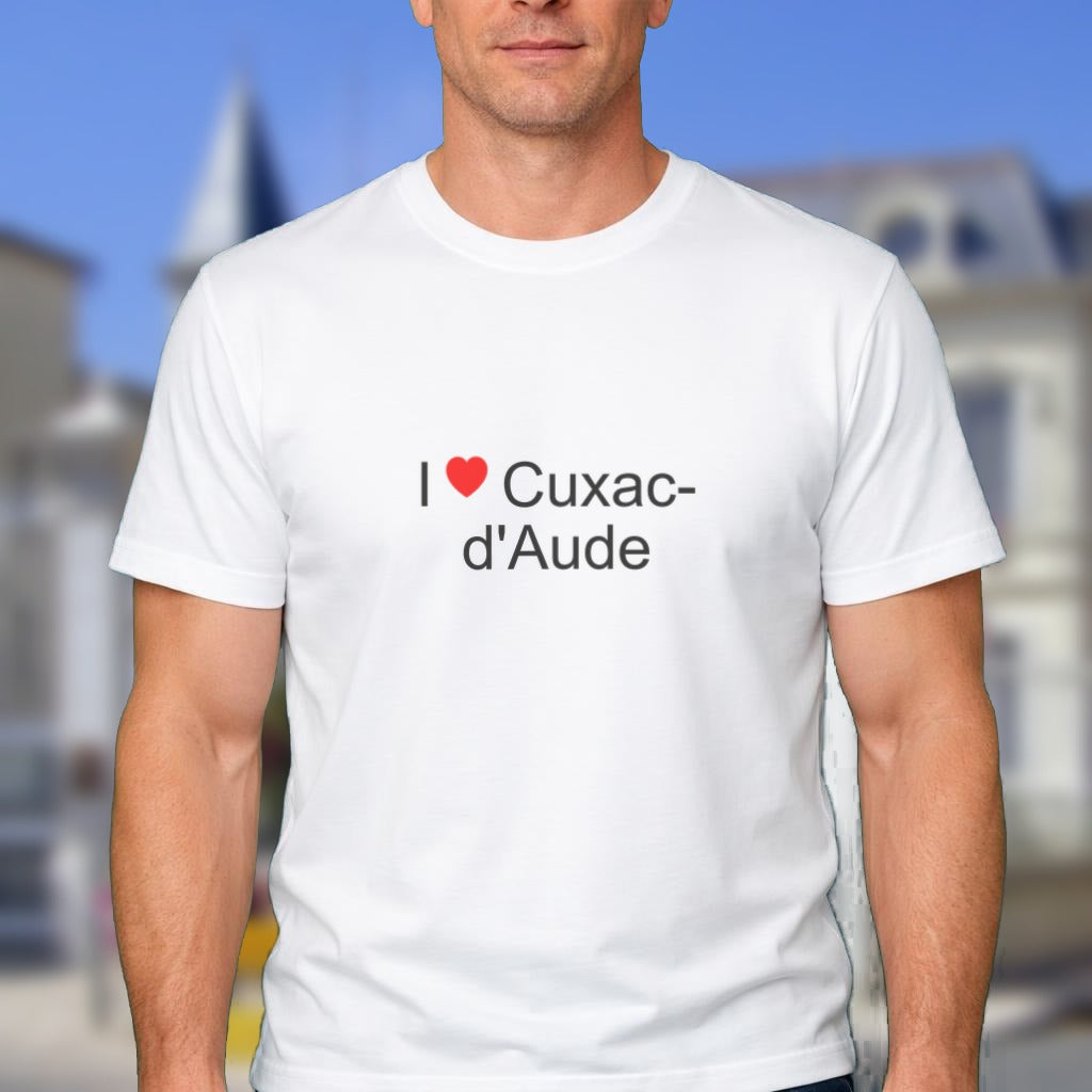 T-shirt I love Cuxac-d'Aude porté