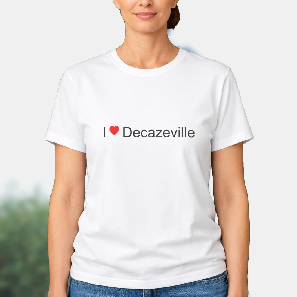 T-shirt I love Decazeville porté