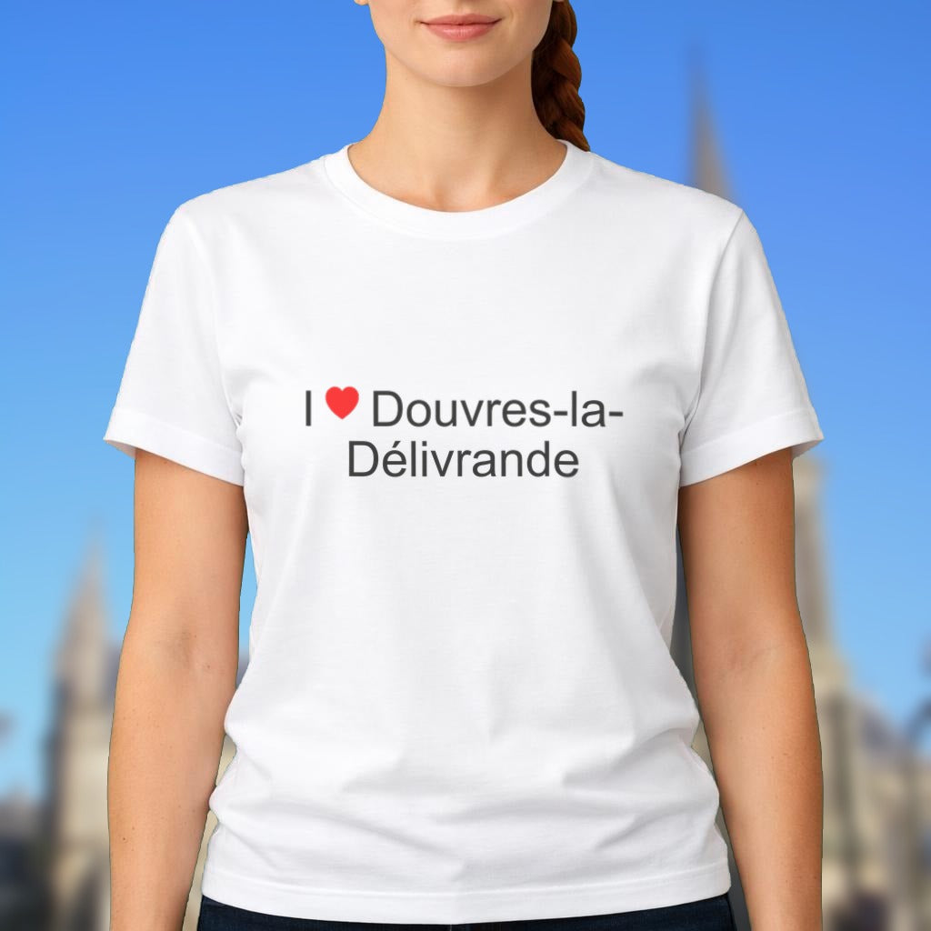 T-shirt I love Douvres-la-Délivrande porté