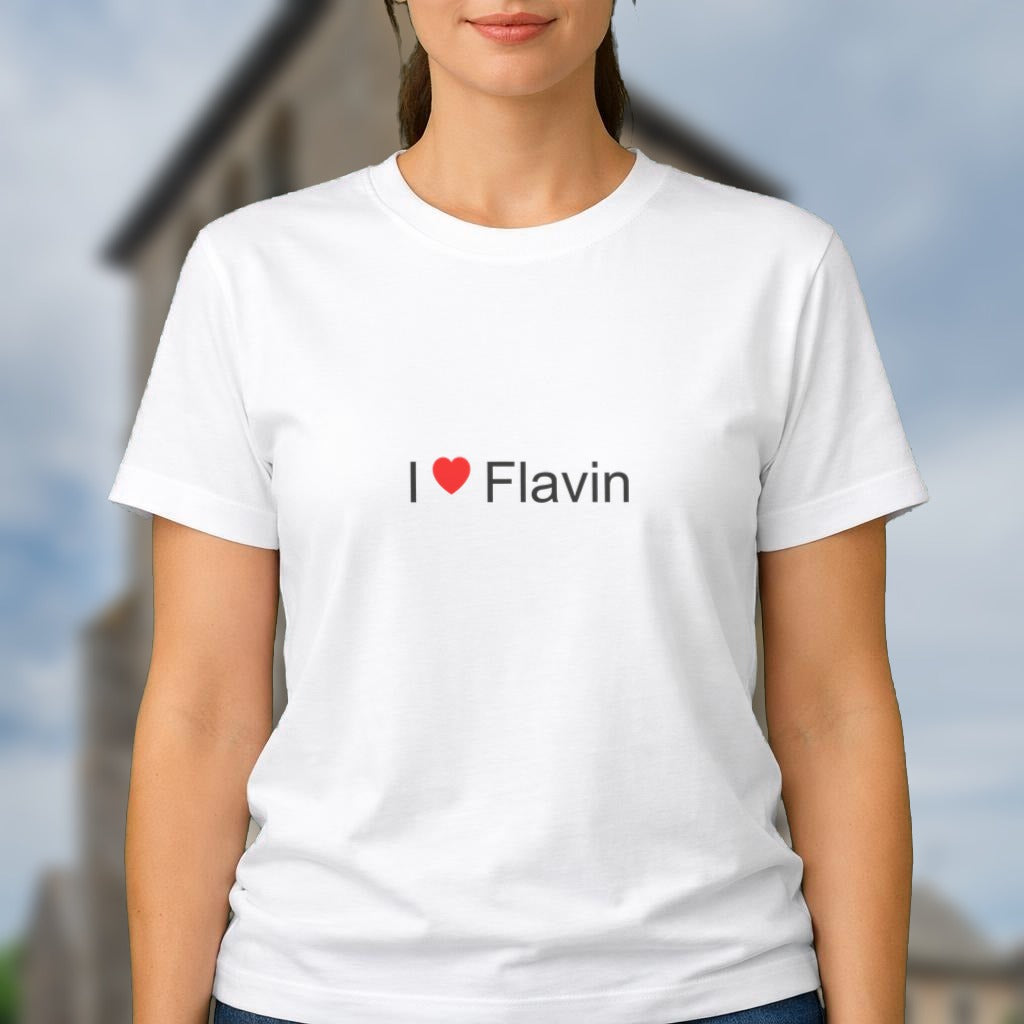T-shirt I love Flavin porté