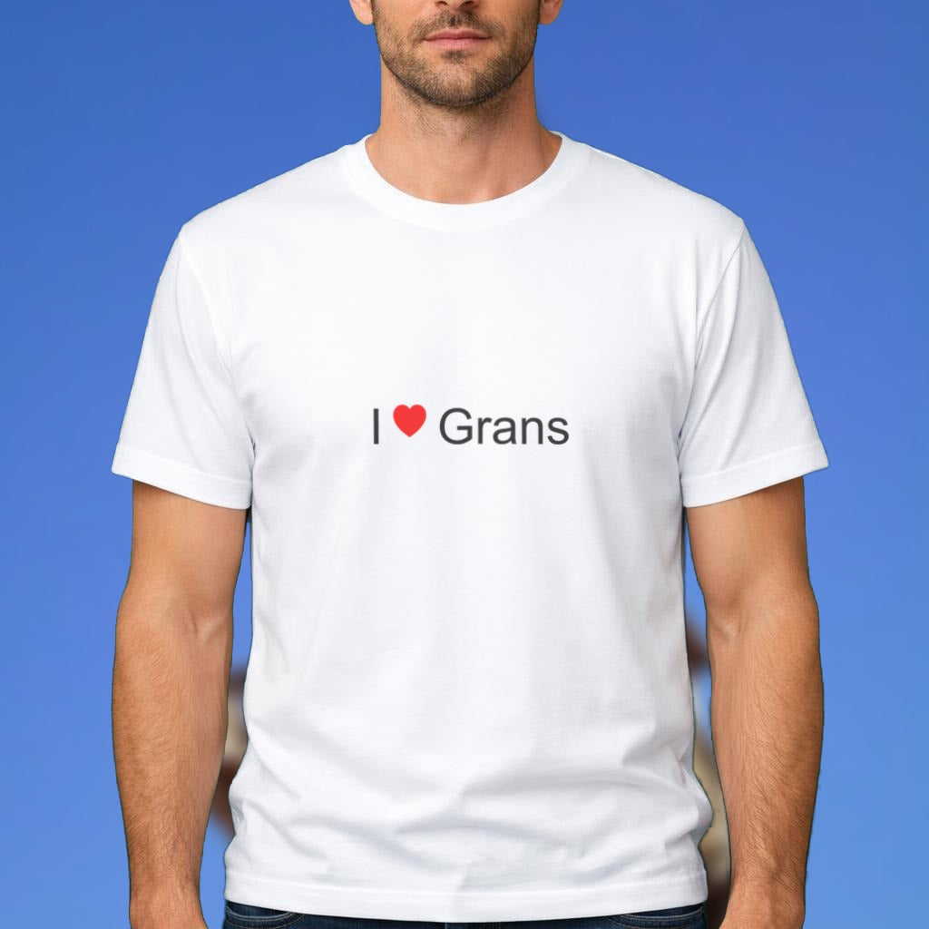 T-shirt I love Grans porté