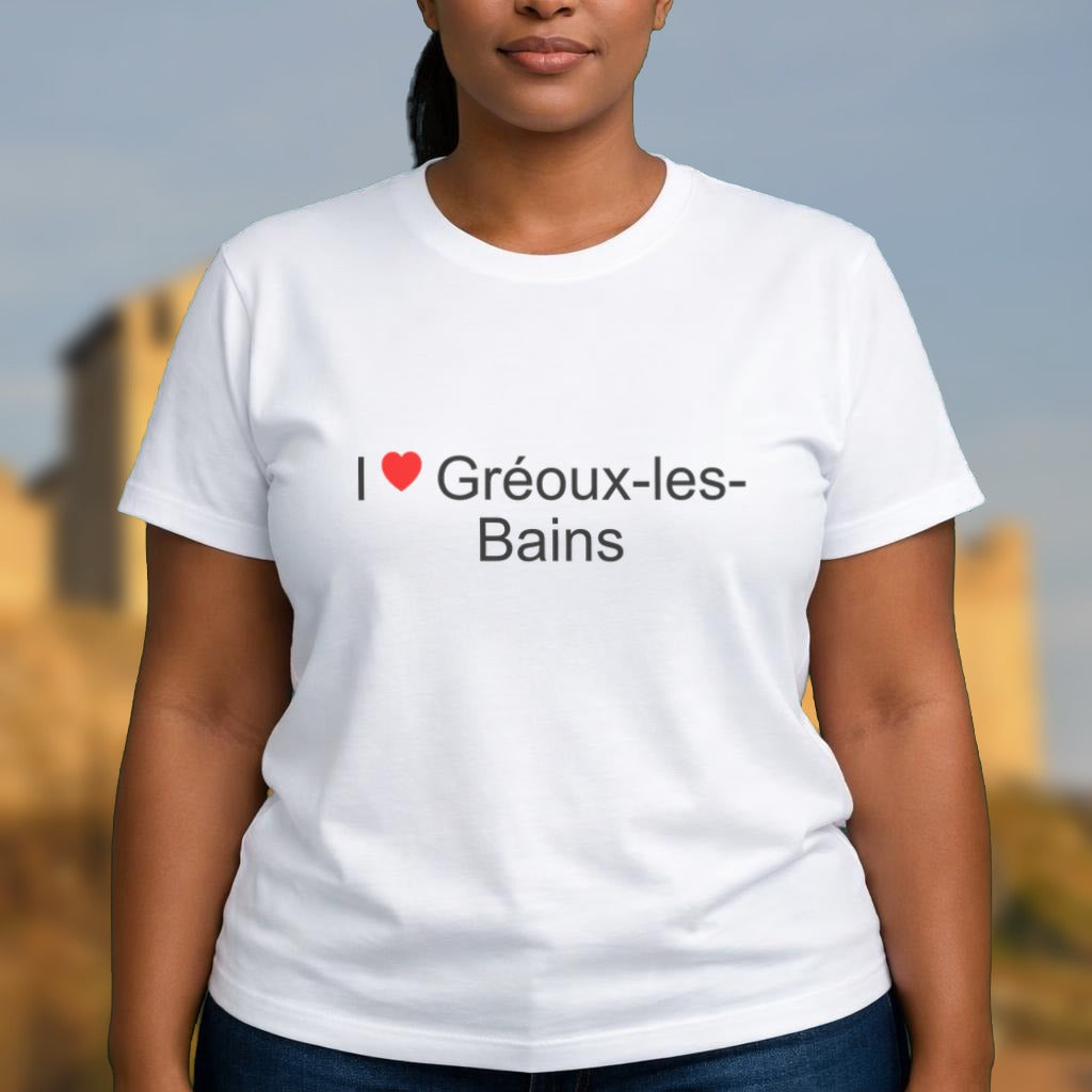 T-shirt I love Gréoux-les-Bains porté