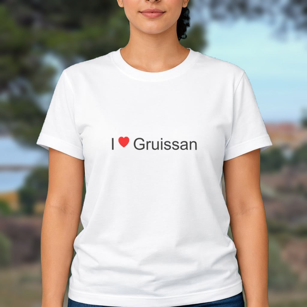 T-shirt I love Gruissan porté