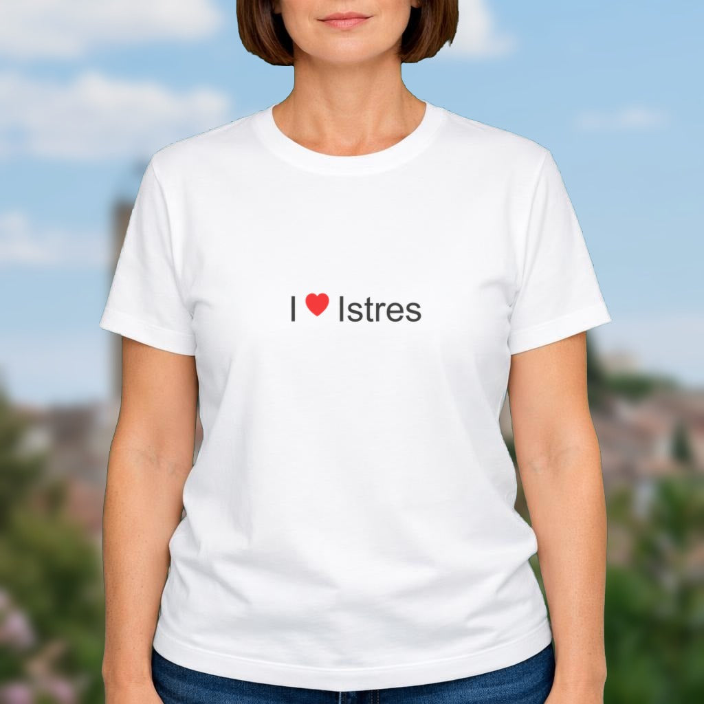 T-shirt I love Istres porté