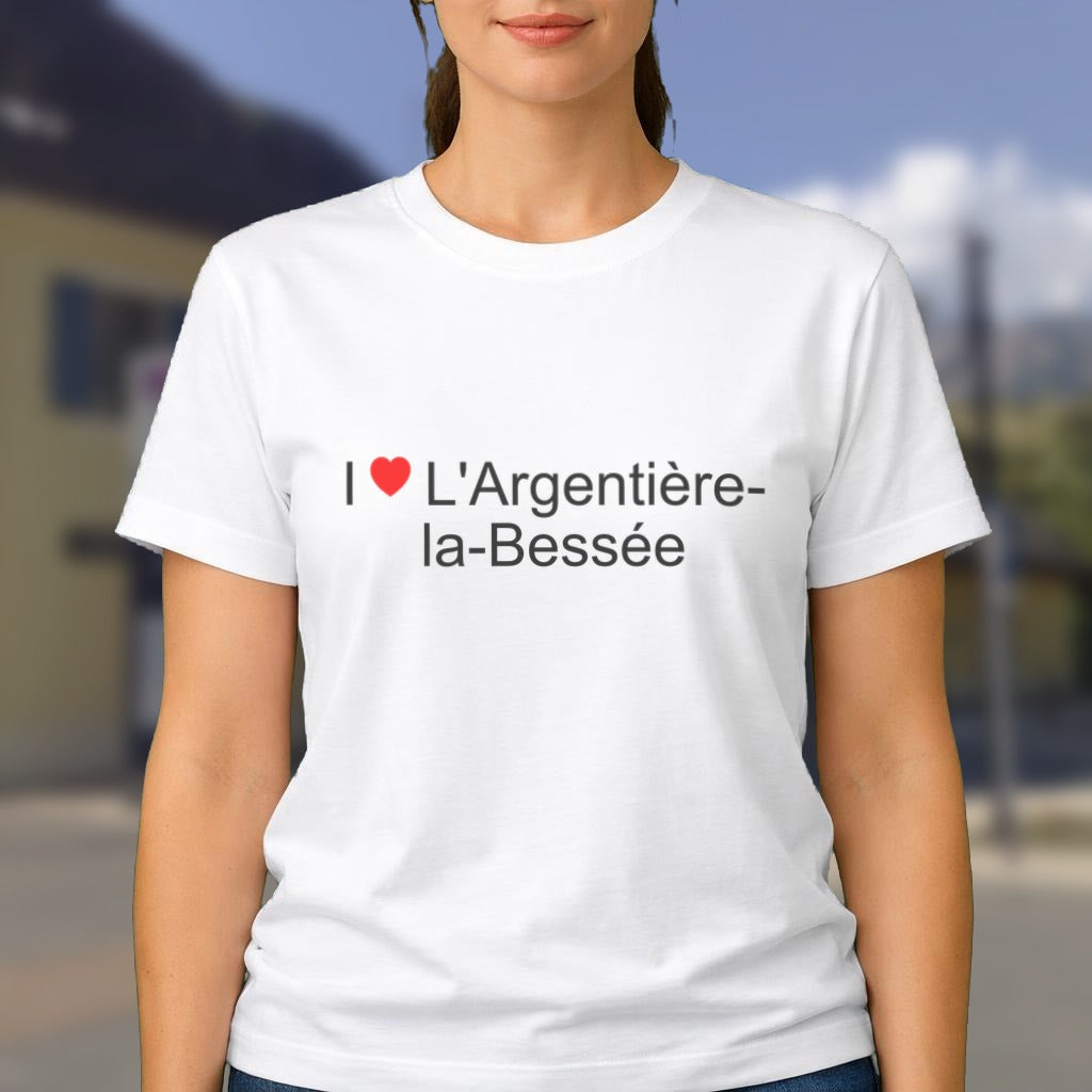 T-shirt I love L'Argentière-la-Bessée porté