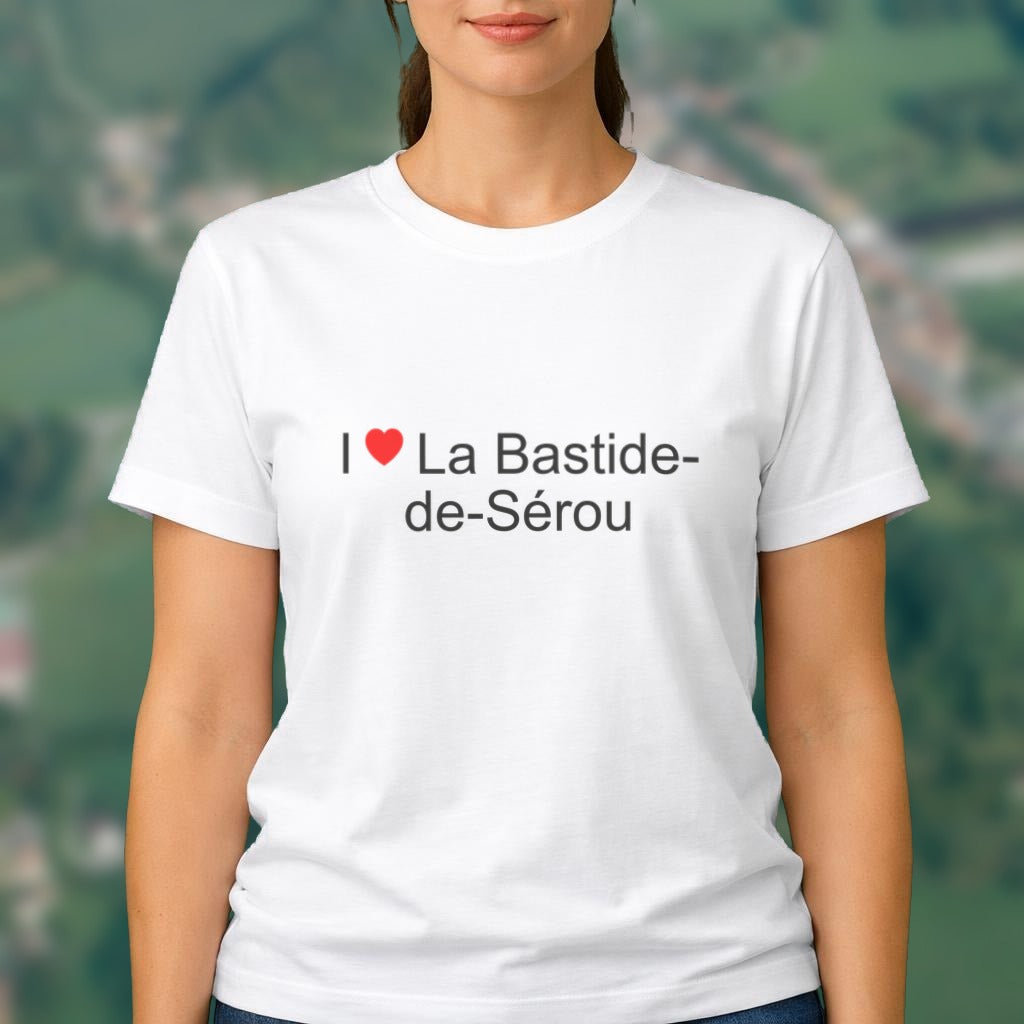 T-shirt I love La Bastide-de-Sérou porté